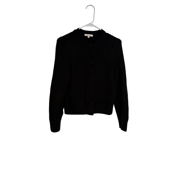 Madewell Cardigan Sweater Women's S Classic Black Cotton Wool Blend Button Up - Picture 8 of 9